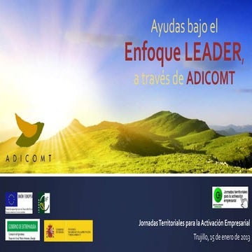 Ayudas bajo el ENFOQUE LEADER a través de ADICOMT