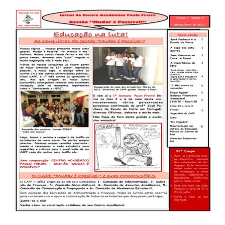 Jornal Educação na Luta! Nº 2