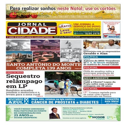 Jornal Cidade - Lagoa da Prata, Santo Antônio do Monte e região - Ano II Nº 37