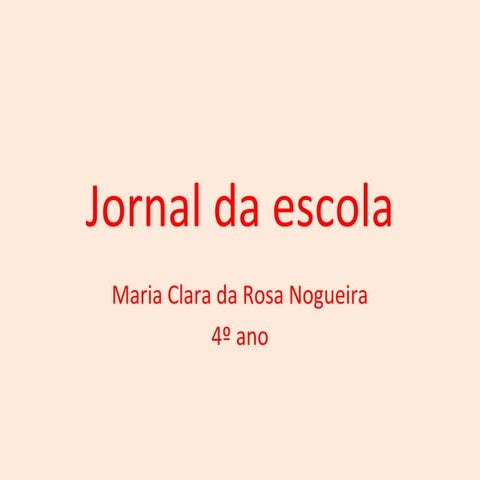 Jornal da escola