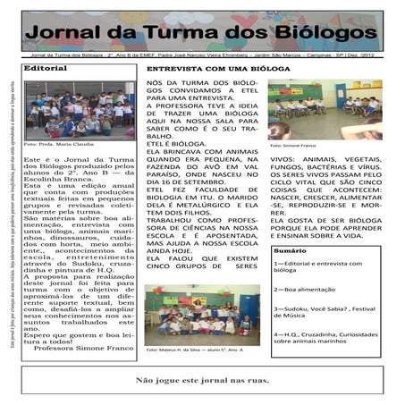 Jornal da Turma dos Biólogos