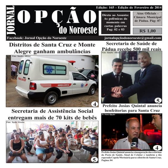 Jornal opção 165 ed online