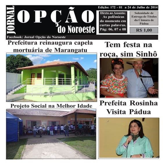 Jornal opção 172 ed online
