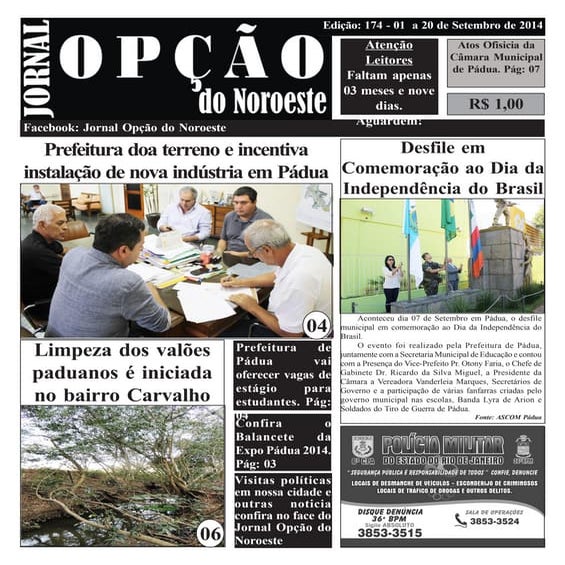 Jornal opção 174 ed online