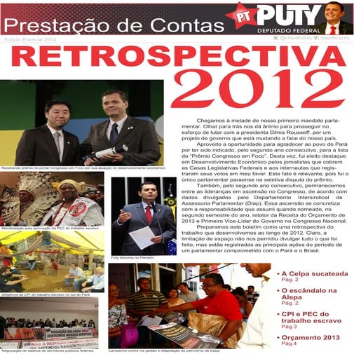 Jornal Prestação de Contas 2012 - Puty