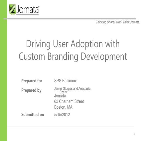 Jornata llc   sps baltimore 2012 - share point branding