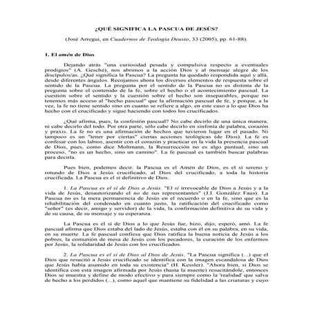 JOS ARREGUI - 2005 - QU SIGNIFICA LA PASCUA DE JESS.pdf