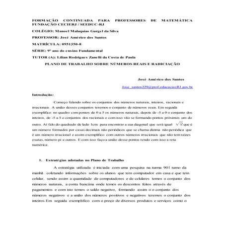 Jose americo tarefa 1 plano de trabalho 1 9ª serie ef 1º bim 13