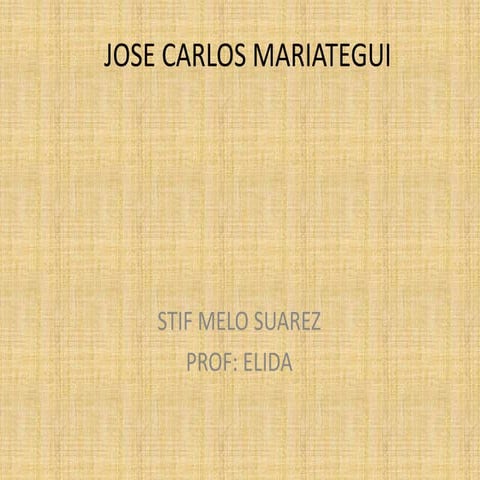 Jose carlos mariategui