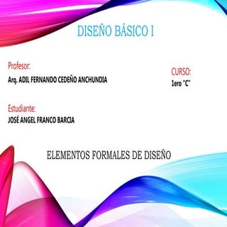 ELEMENTOS FORMALES DE DISEÑO
