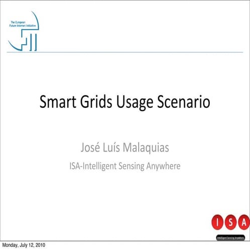 Smart grids usage scenario