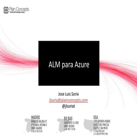 Destino la Nube 2012 - ALM para Azure