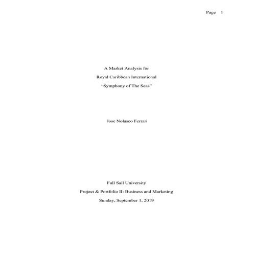 Market Analysis Report 