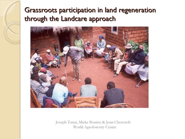 Joseph Tanui: Grassroots participation in land regeneration through the Landcare approach #BeatingFamine