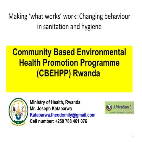 AfricaSan 2011, Rwanda: Behaviour change session - Joseph Katabarwa, Ministry...