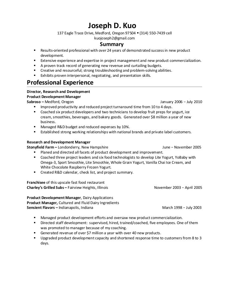 resume for purchase executive