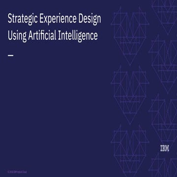 UX STRAT USA 2018 Presentation: Joe Meersman, IBM