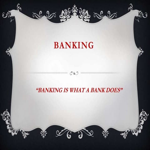 Joseph taradyna project about banking