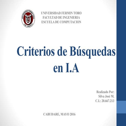 Criterios de Busqueda en I.A