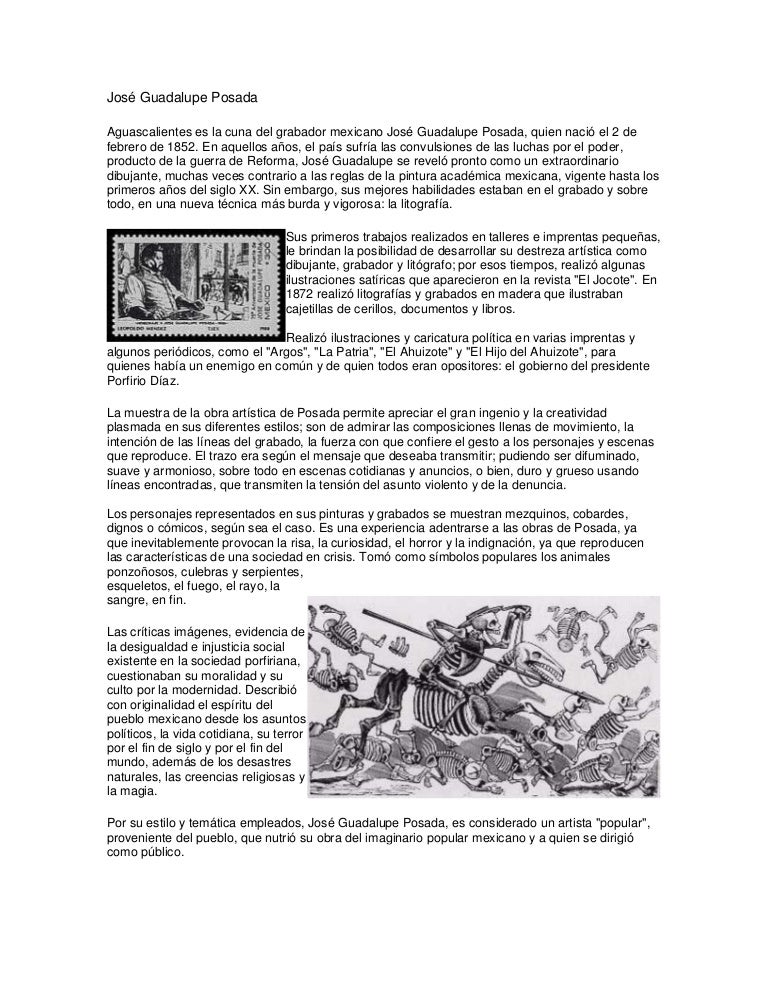 José guadalupe posada Biografia José guadalupe posada Biografia