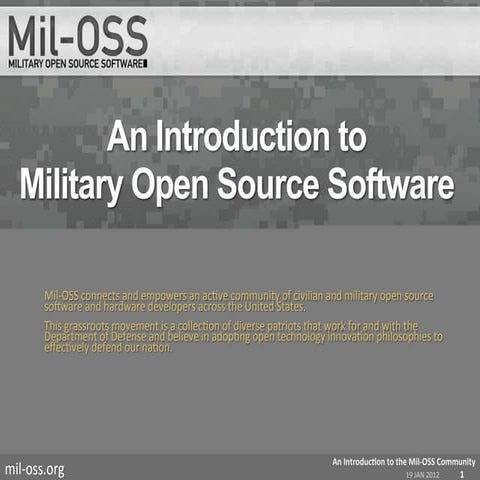 Joshua Davis - Intro to Mil-OSS