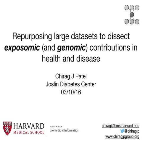 Repurposing large datasets for exposomic discovery in disease