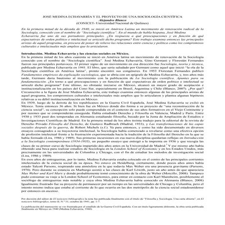 José medina echevarría