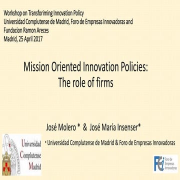 José Molero/José María Insense-La empresa y las políticas de innovación trans...