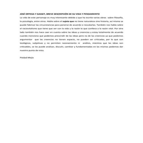 José ortega y gasset, question 6