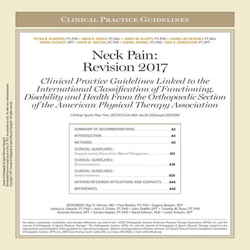 Neck Pain Classification | PDF