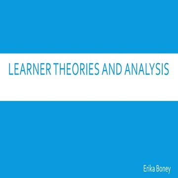 Learning Theories
