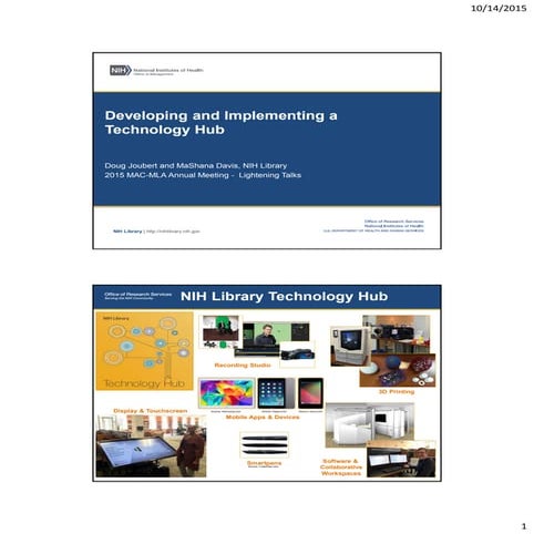 Developing and implementing a technology hub