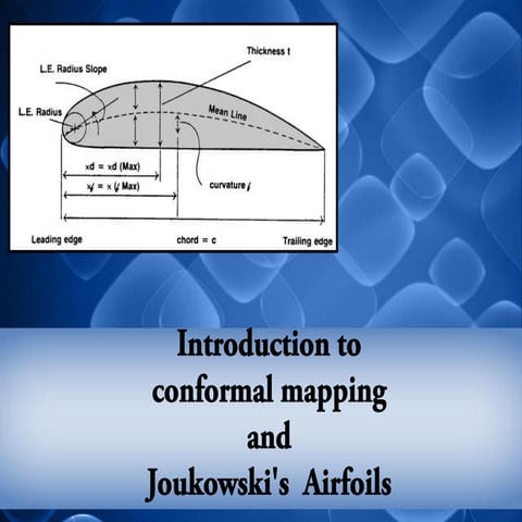 Joukowski's  airfoils, introduction to conformal mapping