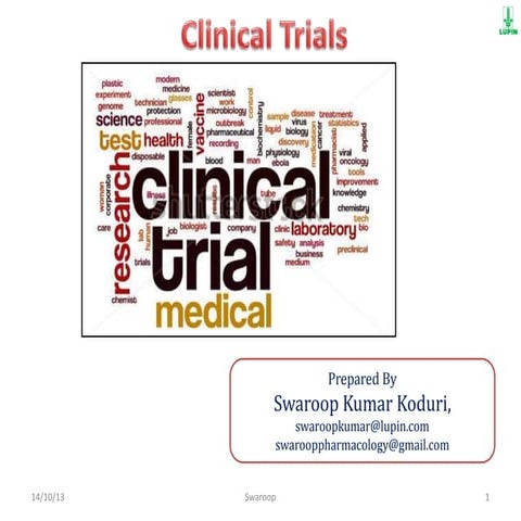 Key Concepts of Clinical Research & Clinical Trial 