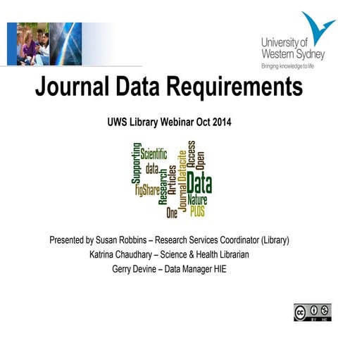 Journal Data Requirements 