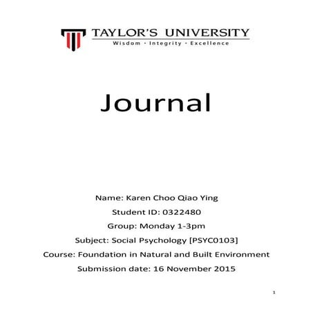 Journal social psychology