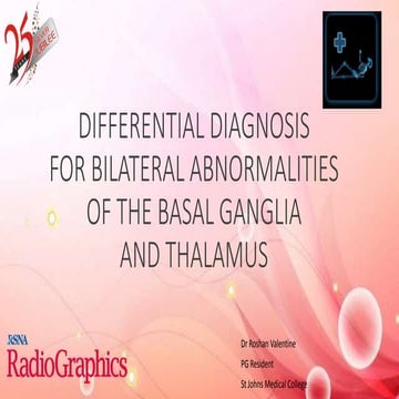 Bilateral basal ganglia abnormalities - MRI