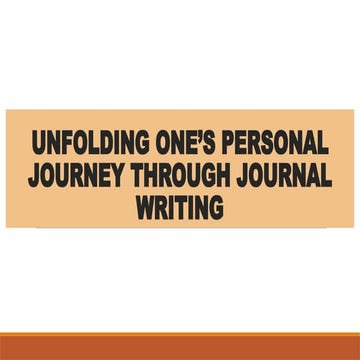 Writing a journal and improving oneself and others | PPTX