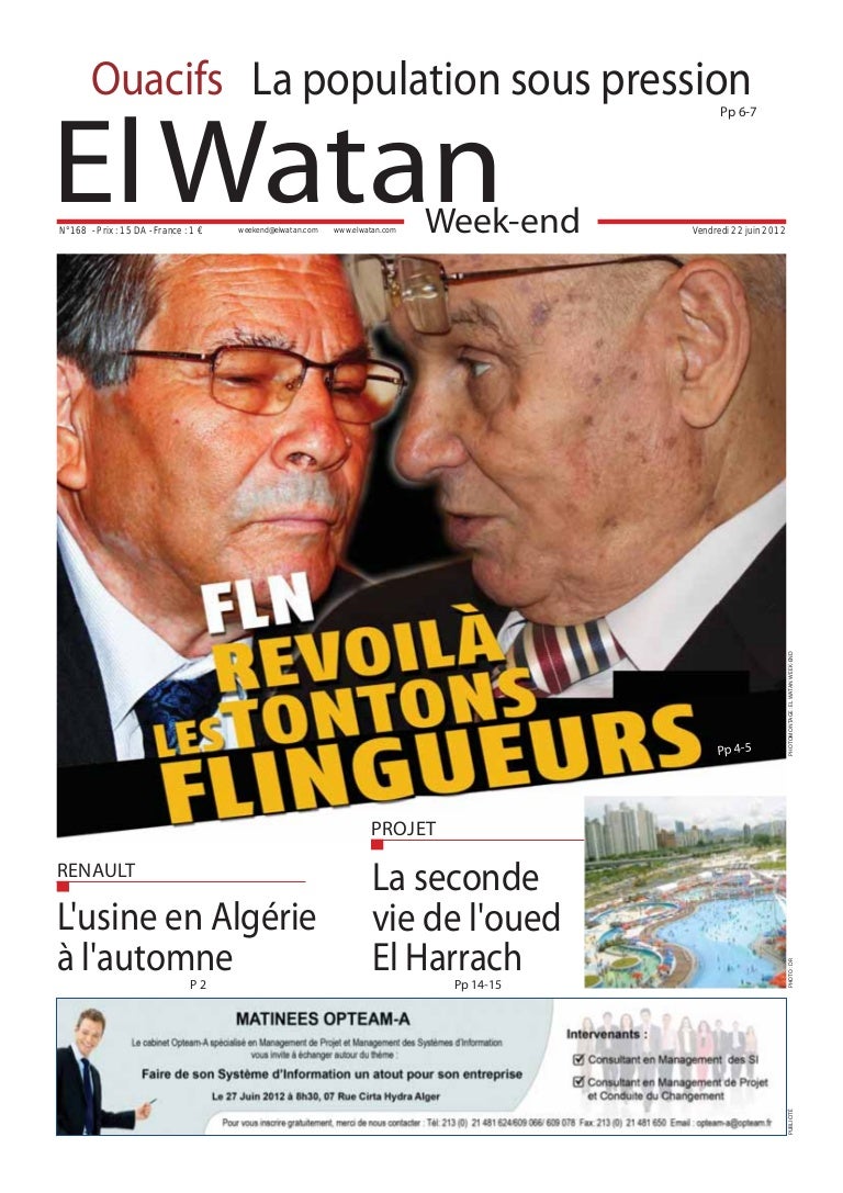 Le Journal El Watan De Ce Jour