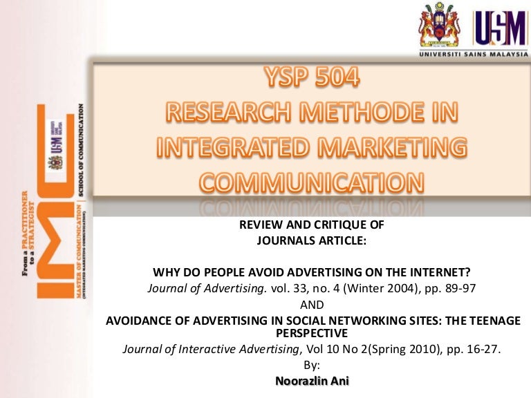 Research article critique presentation