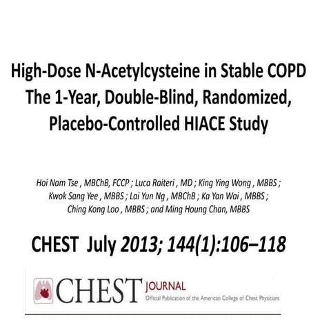 High-Dose N-Acetylcysteine in Stable COPD