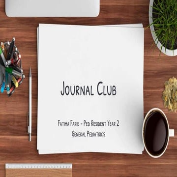 Pediatric Screen Time Review - Journal Club 