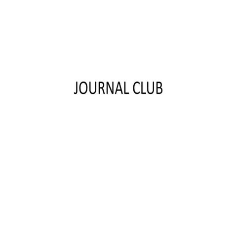 Journal club 20 10-2016