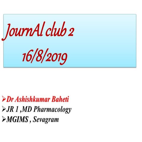 Journal club 2 16 august