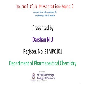 Journal Club  Presentation.