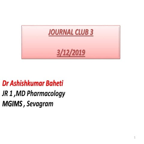 Journal club 3 3 dec