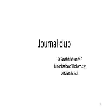Journal club on a systematic review and meta analysis.pptx