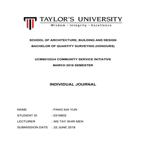 Assignment - Journal