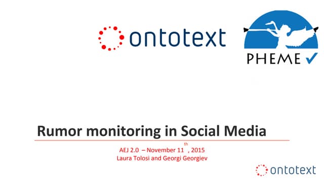 Journalism 2.0: Rumor Monitoring in...