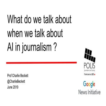 Introduction to the Polis LSE Journalism and AI project